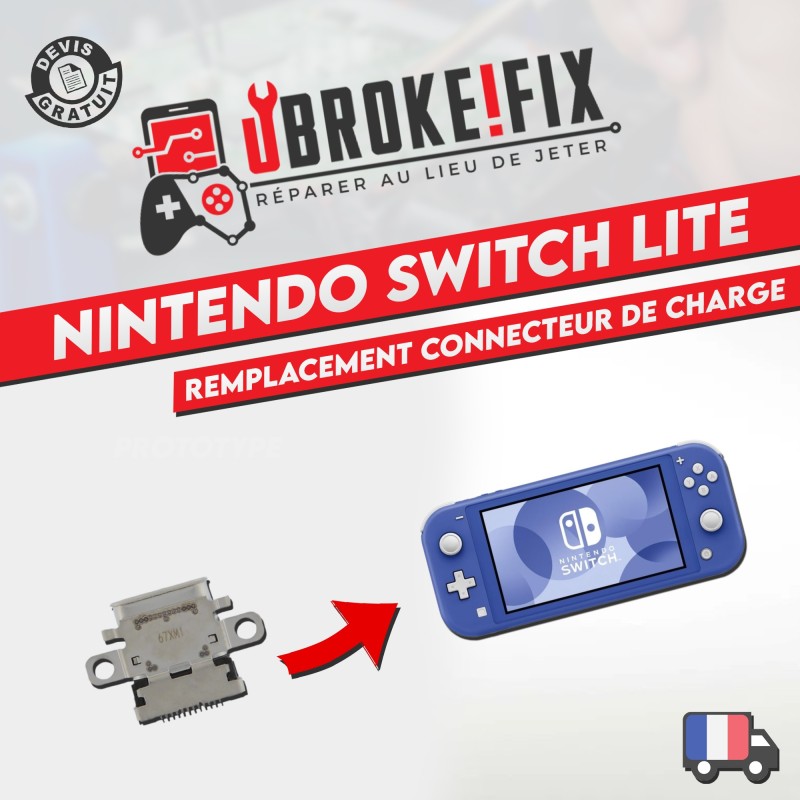 Réparation connecteur de charge - Nintendo Switch Lite