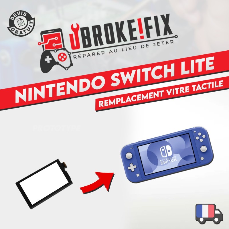 Réparation vitre tactile - Nintendo Switch lite